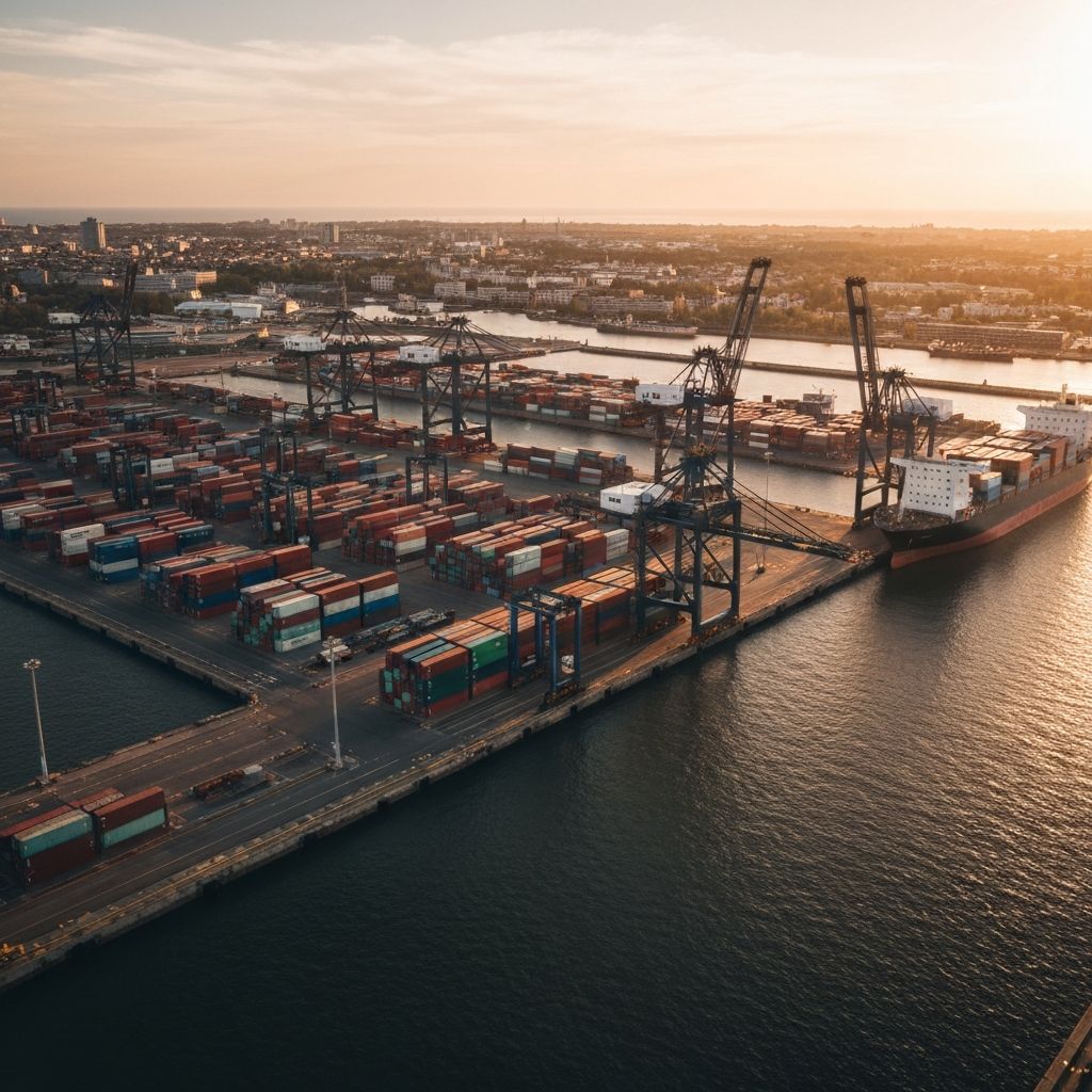 Industrial shipping port